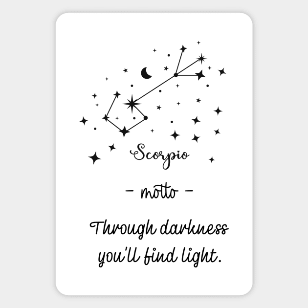 Key phrases of the zodiac signs: Scorpio Magnet by Ludilac